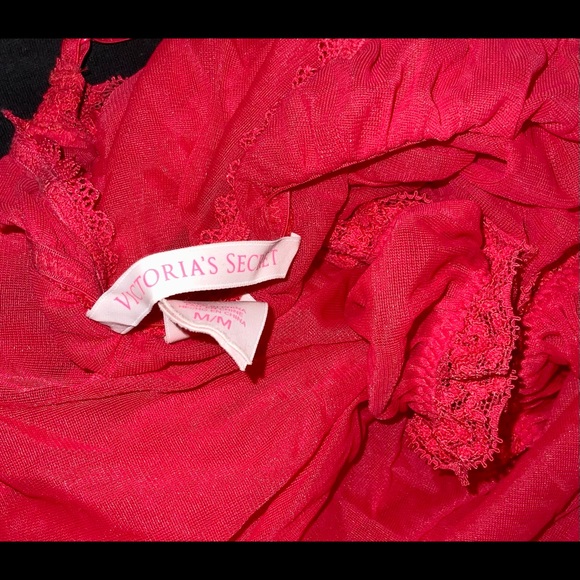 Victoria’s Secret Red Sheer Babydoll Nightie Sz M - Picture 8 of 8